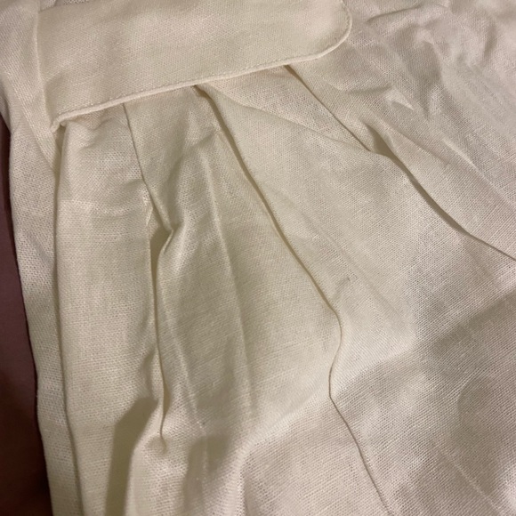 White linen button-down midi skirt - Picture 5 of 6